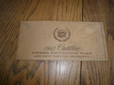 1968 Cadillac Owner Protection Plan & Vehicle Warranty - Glove Box