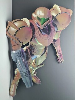 METROID SAMUS REKLAME AUFSTELLER AUFHÄNGER ORIGINAL NINTENDO ULTRA RAR SELTEN