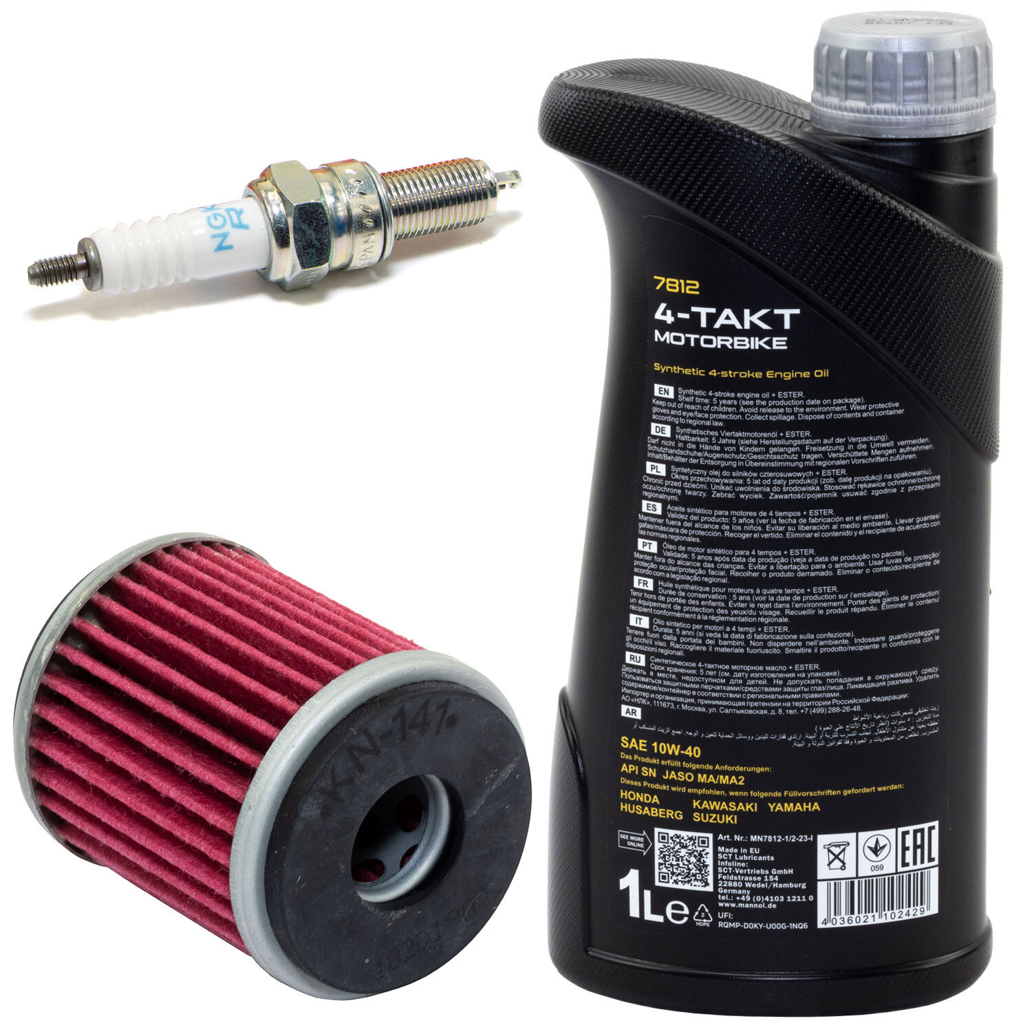 Wartungspaket Für Yamaha YZF-R 125 2008-2013 - Öl, Filter & Zündkerze