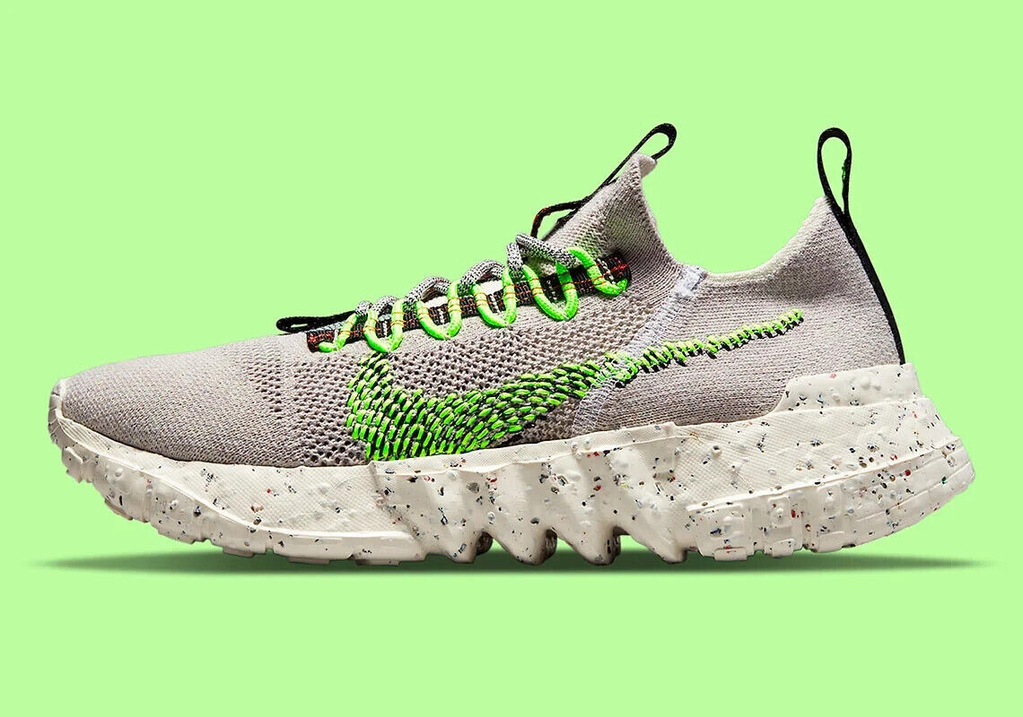 Мужские кроссовки Nike Space Hippie 01 Vast Grey Electric Green DJ3056-004