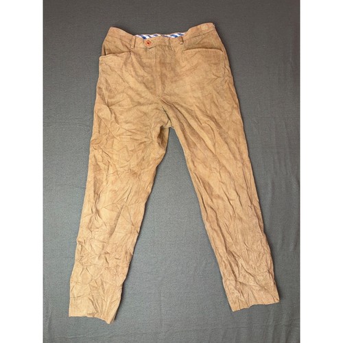Etro, ETRO Milano Men Brown Slim Fit Dress Pants Size 30 Made in Italy Wool Trousers