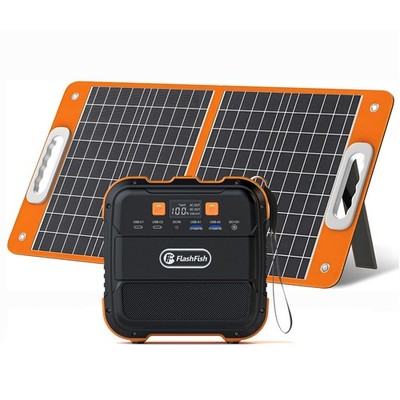 Flashfish Solar Power Generator Li-ion 120W 98Wh Optional With Solarpanel 60W