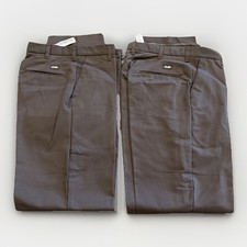 LOT OF 2 Cintas Comfort Flex Brown Work Pants Size 29x00 945-50 NEEDS HEMMING 