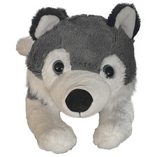 Calplush Alpha Wolf Husky Puppy Dog Stuffed Animal Large 18" Laying Plush Pal