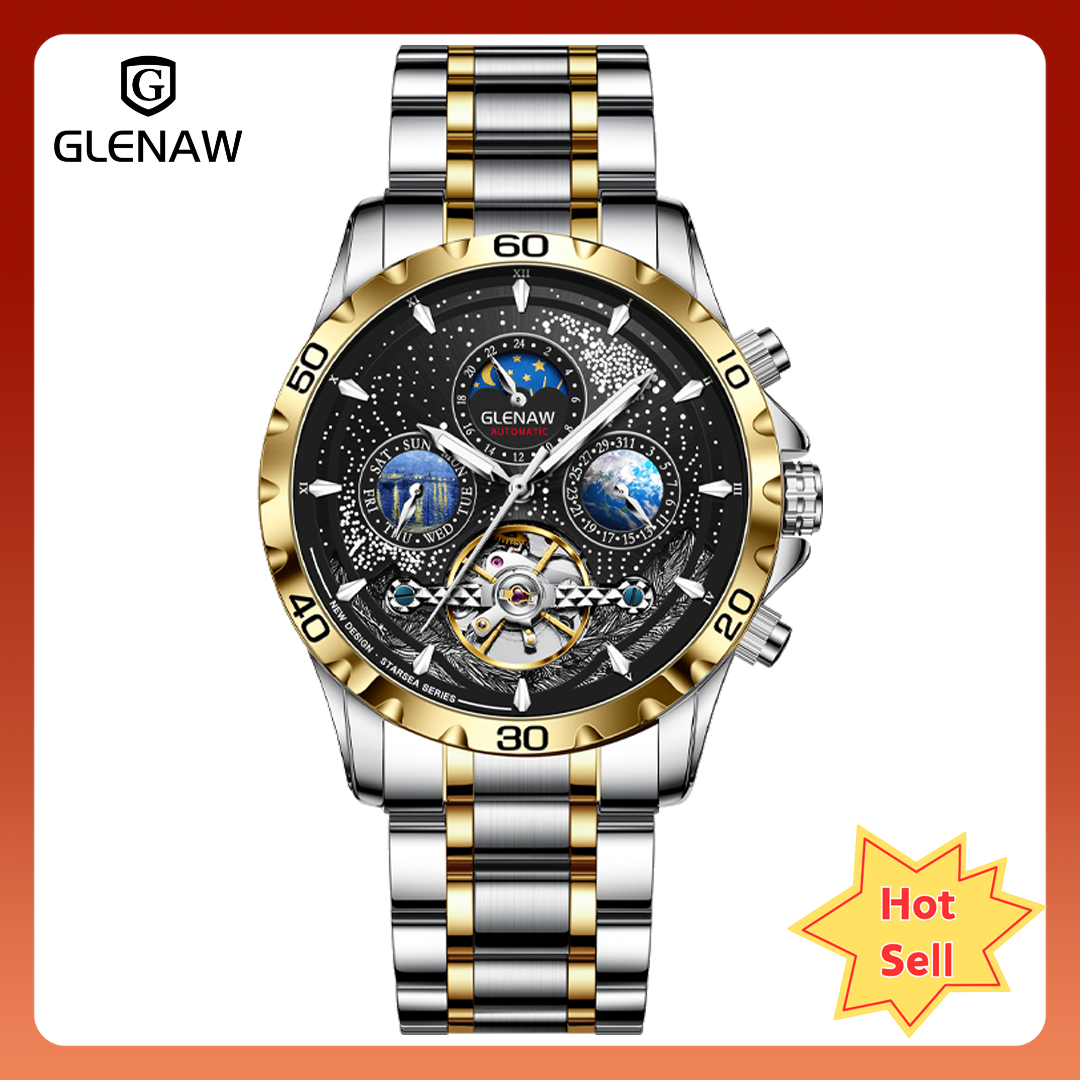 GLENAW Xinghai Series Multifunctional Men's Mechanical Watch withDate Waterproof