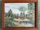 Vintage Florida Tropical Oil Painting — photo 1