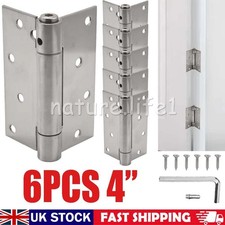 6X 4" 100mm Self Closing Adjustable Single Action Spring Hinges