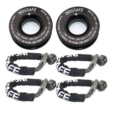 2pk Heavy Duty Off Road Recovery Rings 66000lbs With 4pk Soft Shackles Tow Strap 2pk Heavy Duty Off Road Recovery Rings 66000lbs With 4pk Soft Shackles Tow Strap