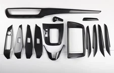 14PCS Black Carbon Fiber Car Interior Kit Cover Trim For Mazda 6 2014-2015