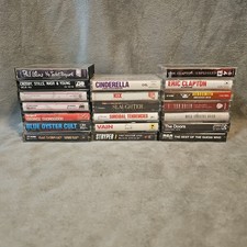 Lot of 20 Cassette Tapes Classic Rock Hard Rock Van Halen Eagles Clapton BOC