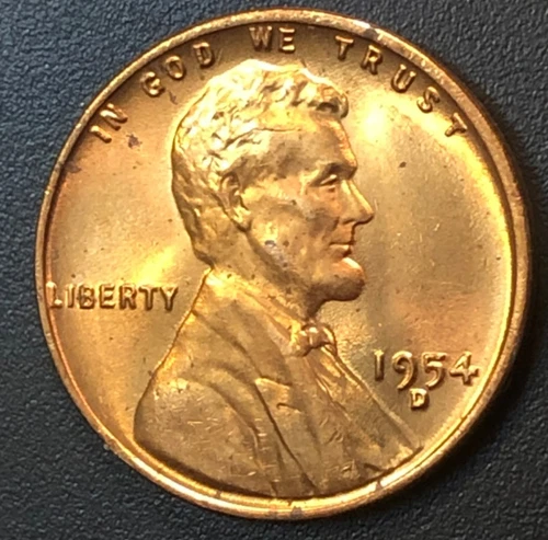 1954D Lincoln Wheat Cent BU Actual Coin Original Luster Collector Penny  Upgrade