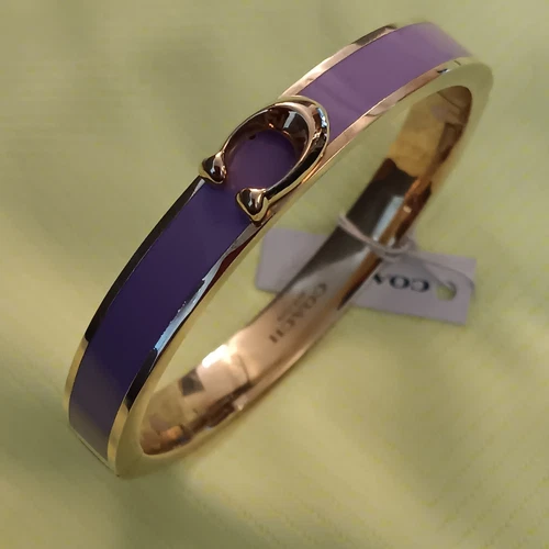 BRACCIALE COACH SMALTO LAVANDA NUOVO CON ETICHETTE