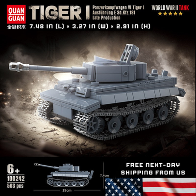 #ad #ad Quan Guan “Tiger I” WWII Heavy Tank 100242 – 503 PCS Building Block Set $30.99