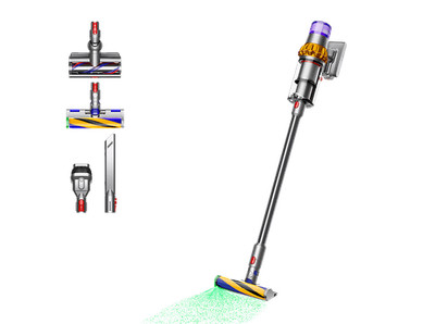 Dyson V15 DETECT ABSOLUTE (2023) Stielsauger Nickel Satin Gelb/Glanz NIckel