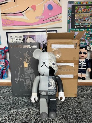 kaws bearbrick 1000% seziert grau 2008 medicom toy