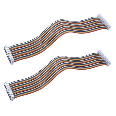 2 PCS 1ft 40 Pin F/F Connector Ribbon Cable 2.54mm ISP JTAG AVR Wire IDC Flat