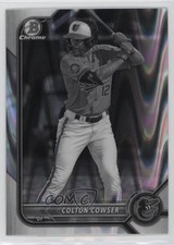 2022 Bowman Draft Chrome Black & White RayWave Refractor Colton Cowser 0wq