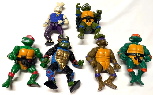 TMNT – 6 Action Figure Lot #5 – Vintage 1990s Loose – Playmates Toys