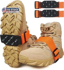 Ice Cleats Mid-Sole Snow Traction Cleats for Walking on Snow and Ice Anti-Slip C