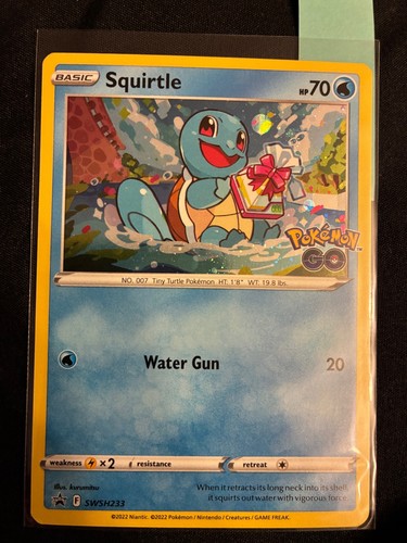 Squirtle SWSH233 Holo Promo Sword & Shield Promo Pokemon Near Mint