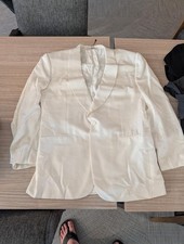 Ermenegildo Zegna Off White Silk Dinner Jacket Sz 48 Eur 58