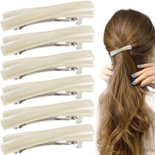 6PCS French Barrette Hair Clips for Women, 2.56 Inch Small Tortoise Shell Hai...