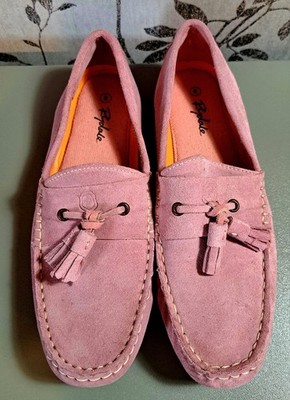  Rydale Wrelton Damen Wildleder Quaste Fahren Halbschuhe Altrosa UK 8 Mokassin 