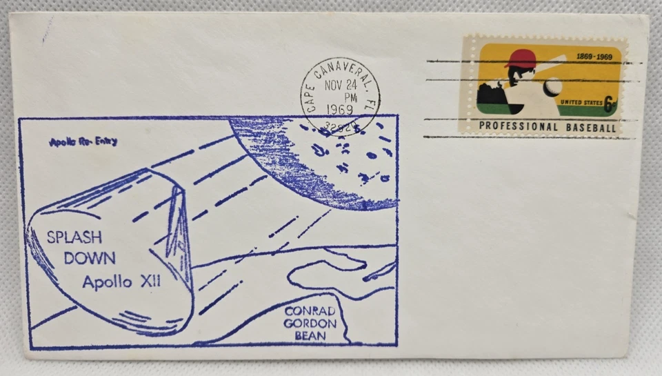 水星阿波罗 11 12 美国宇航局太空封面套装 14 个发射恢复邮政信封 — 第 3/4 张图片