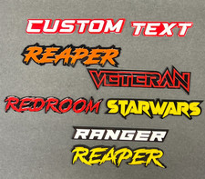 Custom Lazer Cut Car Acrylic Emblem Badge MULTI COLOR Customized Text Names 