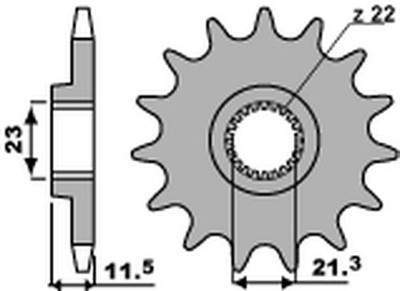VORDERES RITZEL 2051 14 18NC FÜR YAMAHA TTR 250 93-06, YFM 250 R RAPTOR 08-11 (K