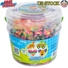 Kids Activity Bucket Fused Bead Craft Kit 8500 Pcs Multi Pegboards 6 Years  Up