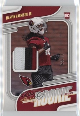 2024 Panini Absolute Rookie Materials Gold /99 Marvin Harrison Jr RC rf2