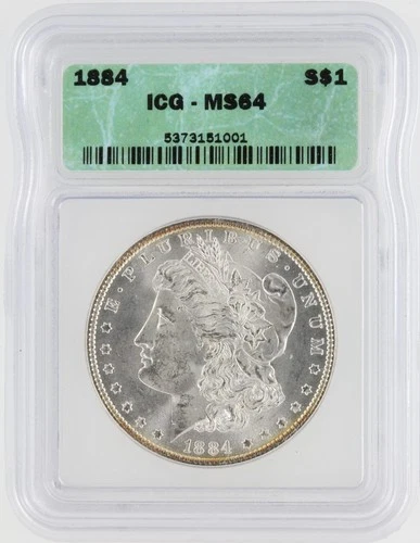 1884 Morgan Silver Dollar ICG MS64 S$1 Philadelphia Minted No Reserve
