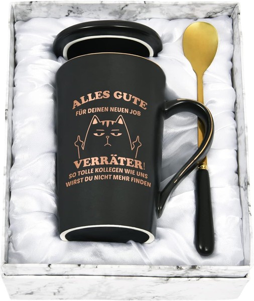 Kaffeetasse Abschiedsgeschenk Spruch Schwarz FüR Kollegen Jobwechsel Freund-image