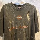 VTG Harley Davidson Atlantic City T Shirt Mens 2XL Thrashed Stand Up & Ride 2001
