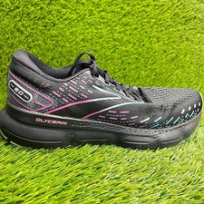 Brooks Glycerin 20 Womens Size 10 Black Blue Athletic Running Shoes Sneakers