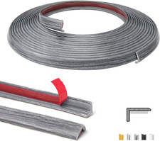 20Ft Peel and Stick Vinyl Corner Trim Grey Oak Wall Tile Edge Strip Protector