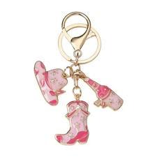 Cowboy Boot Keychain Practical Metal Bag Decoration Retro Design Bags Pendant