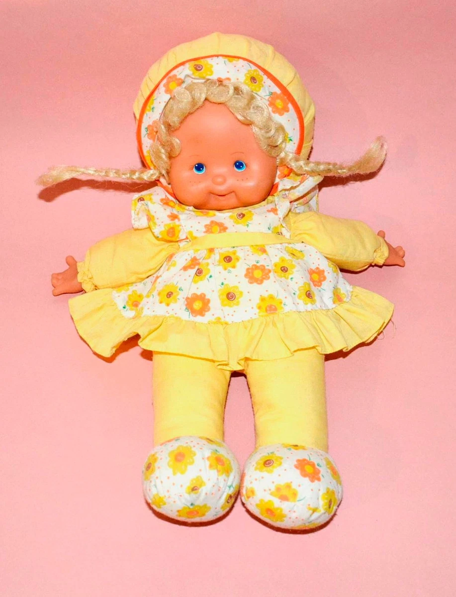 Peluche Fisher Price Vintage 1984 - Rose - Réf 1352 - Ancienne Poupée Fisher