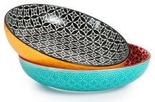 Best DOWAN 11.5" Large Serving Platter 2.9 Qt Decorative Fruit Bowl for Kitchen