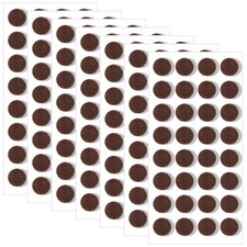 KFHENSOMR Small 3/8" Felt Pads for Cabinet Door Bumpers, Self Adhesive Brown