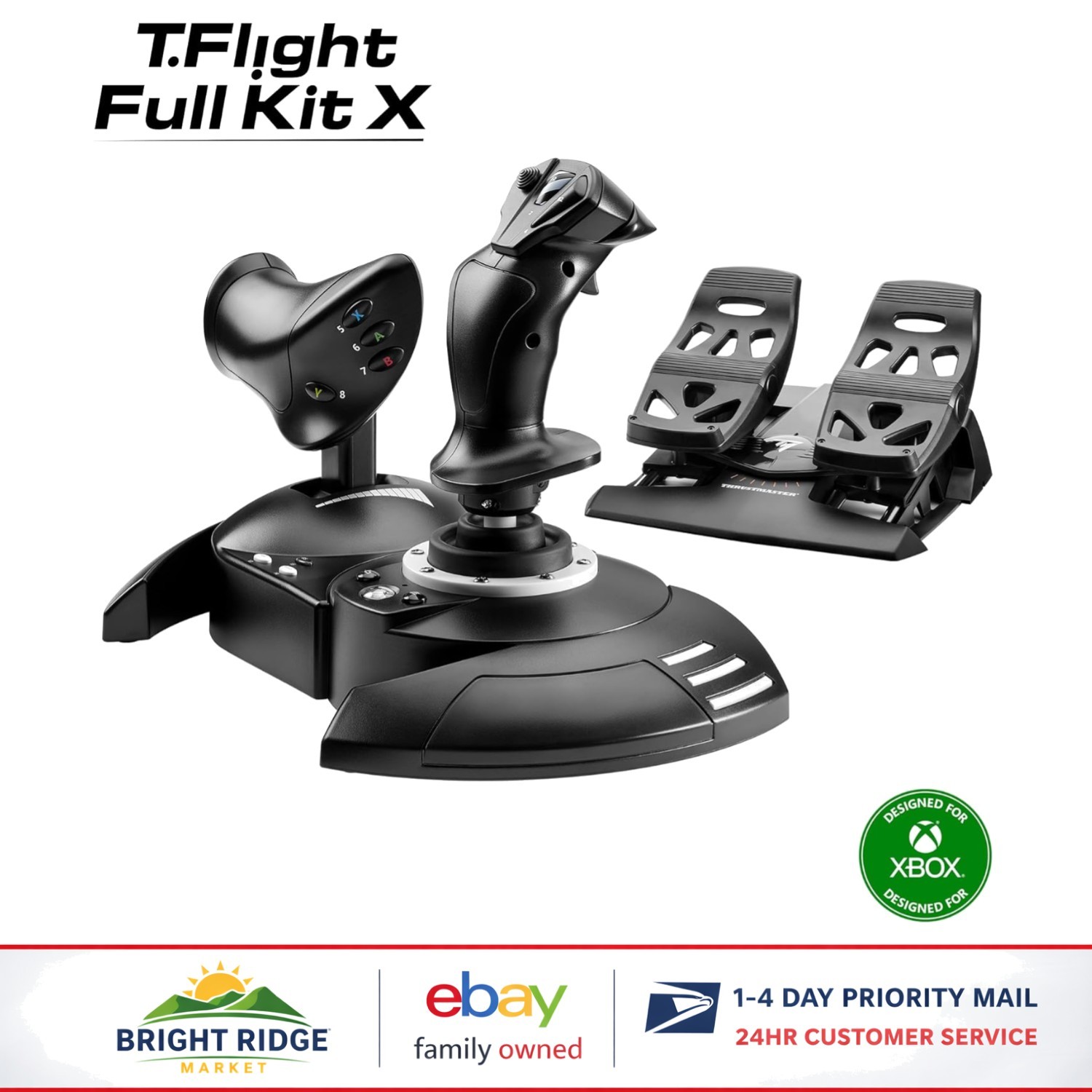 Flight Simulation Kit for Xbox Series X|S and PC with Ergonomic Flight Stick