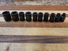 Matco Tools ADV 10 Pc. 1/4" Drive Sae Shallow Socket Set 3/16"-9/16".  EUC! 🔥 