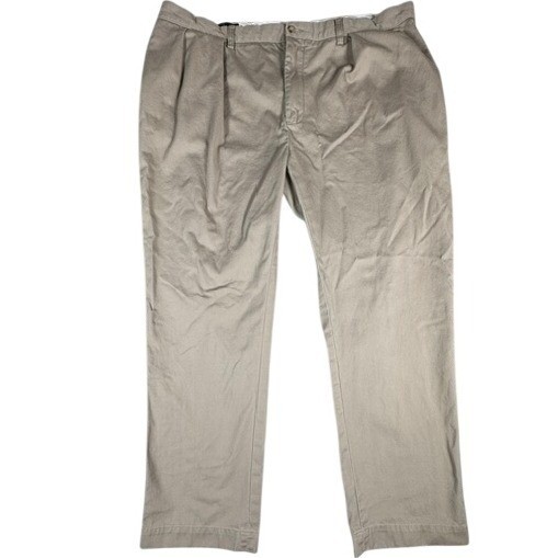 Polo Ralph Lauren Pants Mens 42 Ethan Pant Khaki Tan Pleated Cotton Chino 42x32