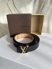 Louis Vuitton LV cintura iniziale nero opaco, 85/34