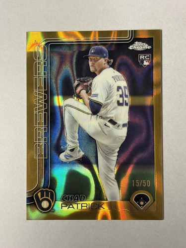 2025 Topps Chrome Update Series - Chad Patrick Gold Refractor /50 (RC ...
