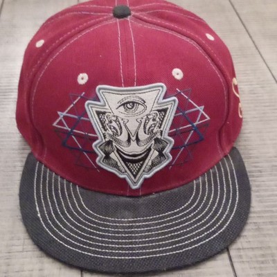 Grassroots California Snapback Cap Adjustable Geometric Red/Black/Gray L/XL