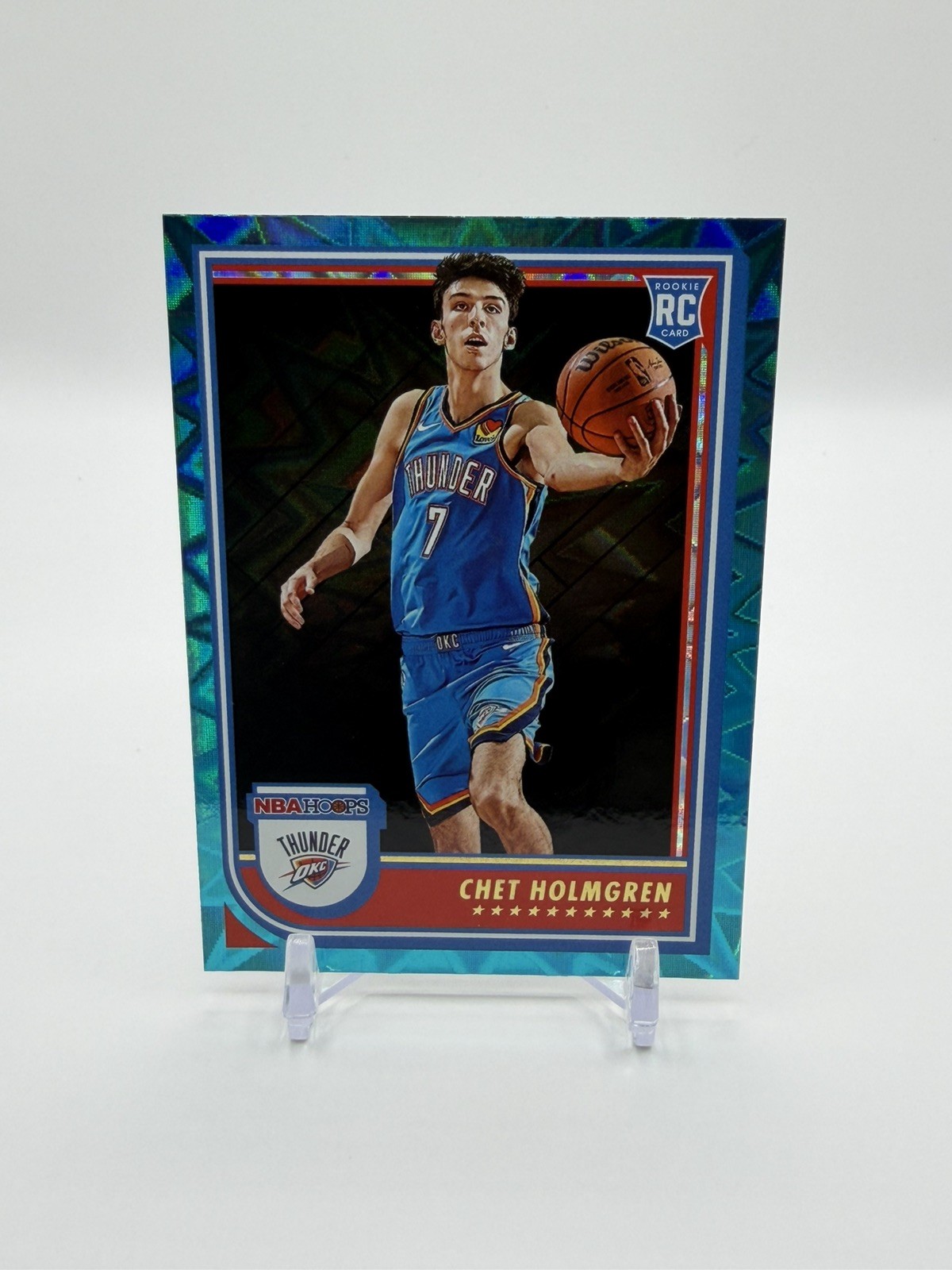 2022-23 Panini NBA Hoops - Chet Holmgren #232 Teal Explosion Rookie Card