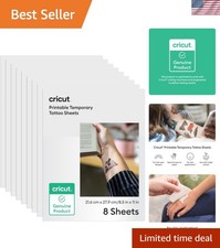 Carta per tatuaggi temporanea stampabile per stampanti a getto d'inchiostro - 8,5 pollici x 11 in 8 ct