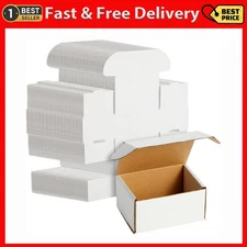 Stockroom Plus White Corrugated Mailer Boxes - Pack of 50